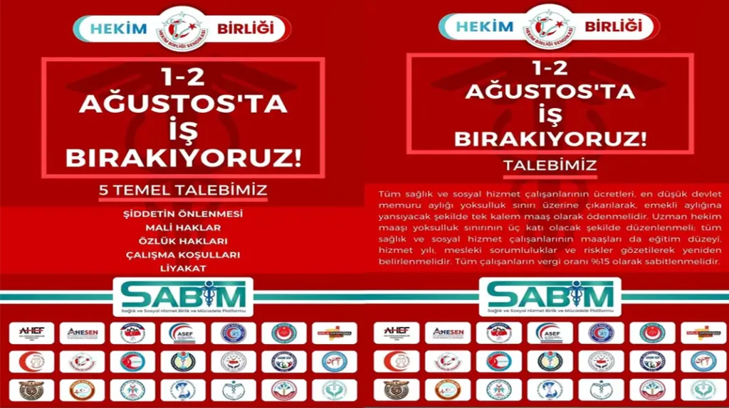 1-2 AĞUSTOS 2023 İŞ BIRAKMA EYLEMİ SABİM ORTAK AÇIKLAMASI