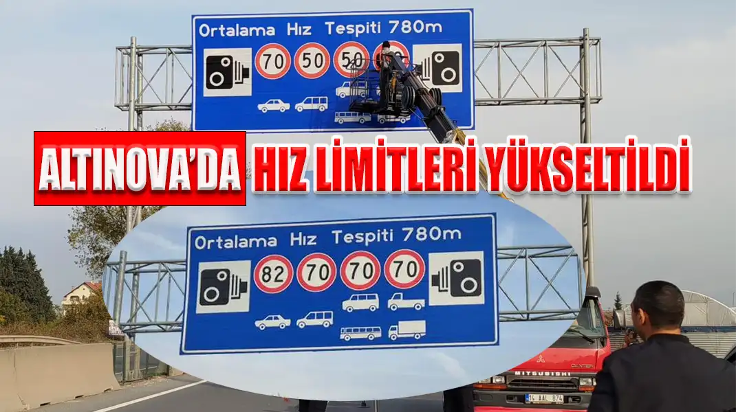 ALTINOVA’DA HIZ LİMİTLERİ YÜKSELTİLDİ