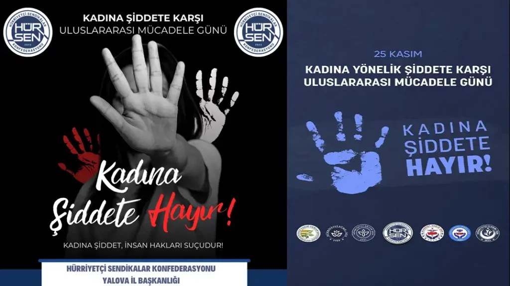 HÜR-SEN’DEN KADINA ŞİDDETE HAYIR