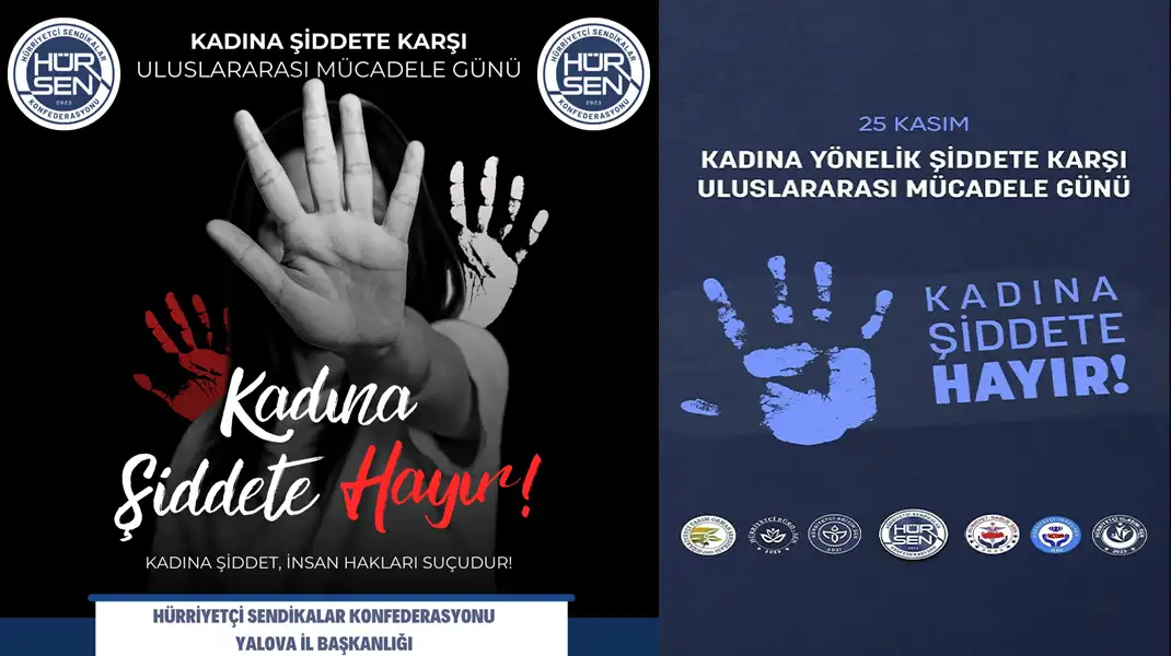 HÜR-SEN’DEN KADINA ŞİDDETE HAYIR