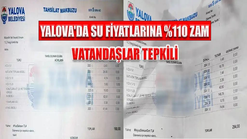 YALOVA'DA SU FİYATLARINA 0 ZAM VATANDAŞLAR TEPKİLİ