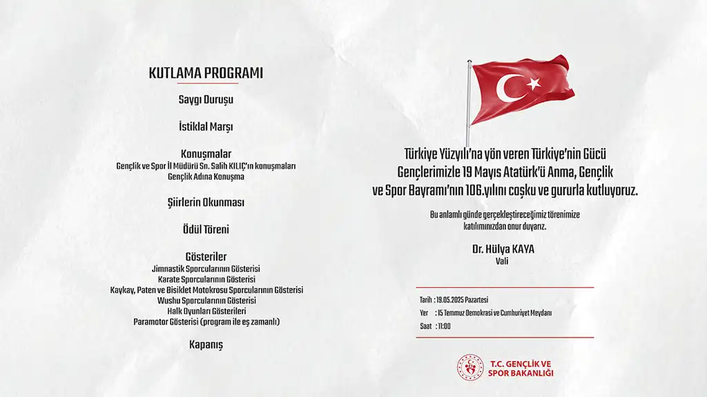 YALOVA’DAKİ 19 MAYIS ATATÜRK'Ü ANMA, GENÇLİK VE SPOR BAYRAMI 2025