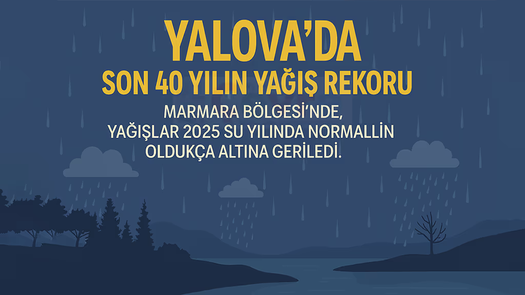 YALOVA’DA 2025 SU YILI YAĞIŞLARI SON 40 YILIN EN DÜŞÜK SEVİYESİNDE