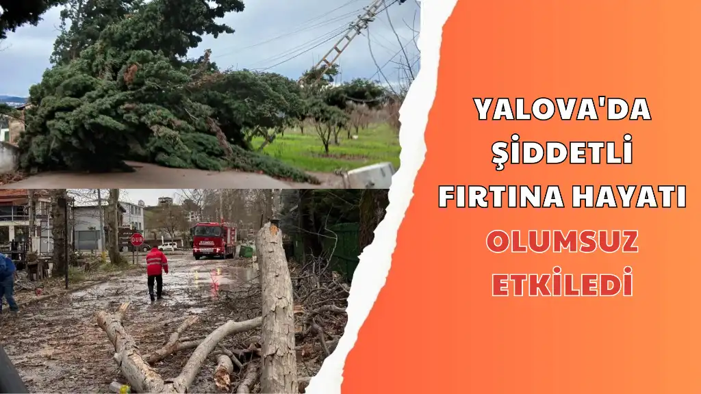 YALOVA'DA ŞİDDETLİ FIRTINA HAYATI OLUMSUZ ETKİLEDİ