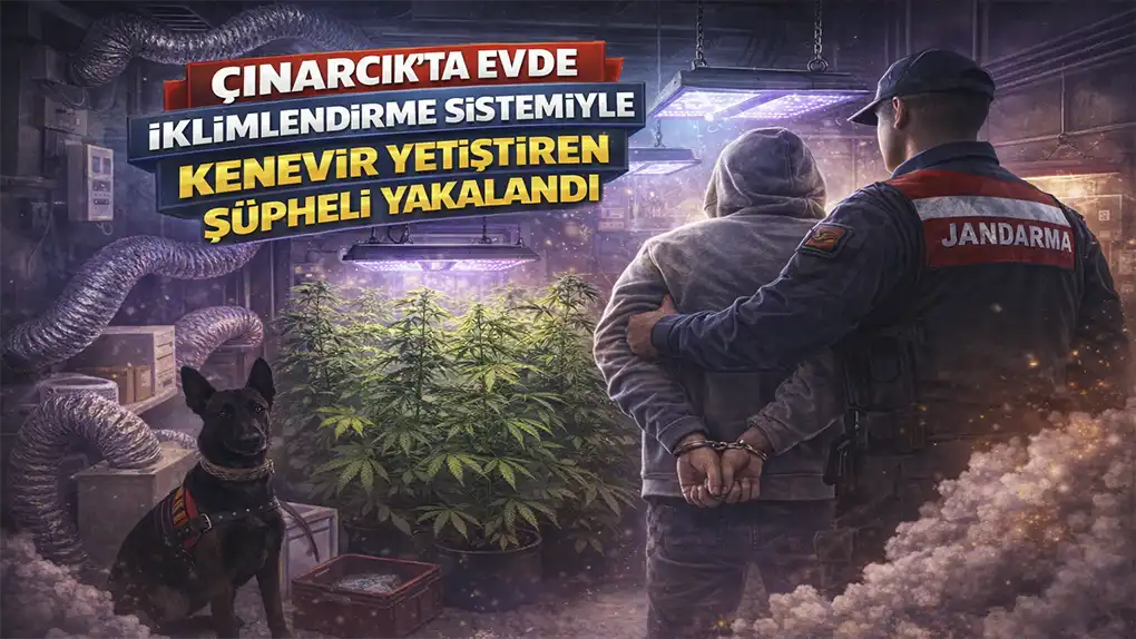 Çınarcıkta Evde İklimlendirme Sistemiyle Kenevir Yetiştiren Şüpheli Yakalandı