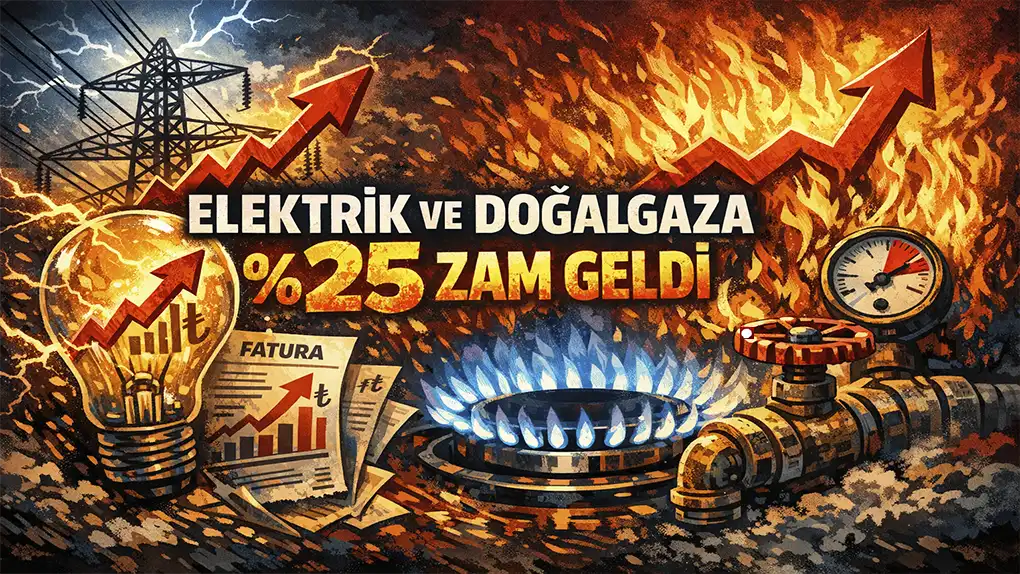 Elektrik ve doğalgaza yüzde 25 zam geldi