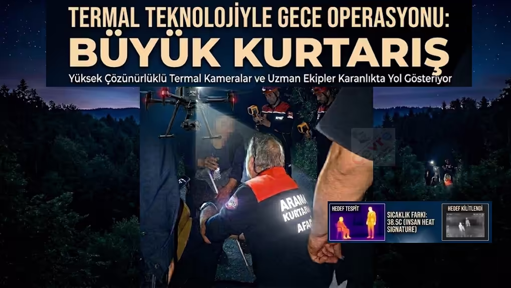 Yalova’da Alzheimer Hastası Vatandaş Termal Drone ile Bulundu