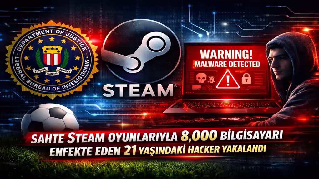 FBI, Sahte Steam Oyunlarıyla 8 Bin Bilgisayarı Enfekte Eden 21 Yaşındaki Hacker’ı Tutukladı