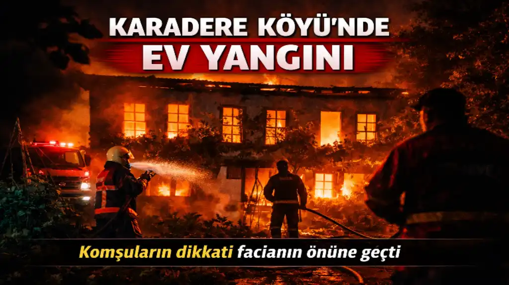 Karadere Köyü’nde Ev Yangını