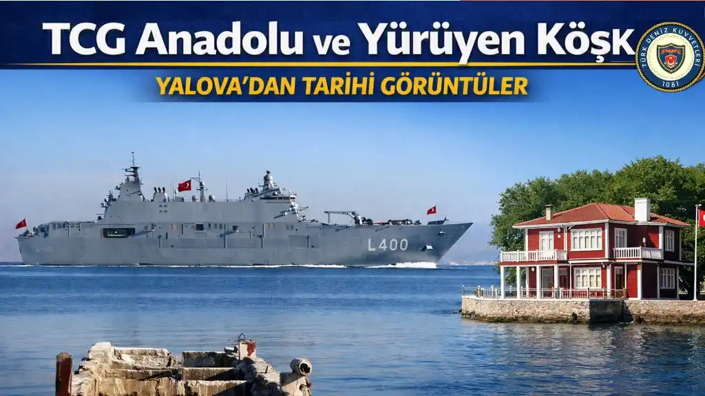 TCG Anadolu ve TCG Heybeliada Yalova Halkını Selamladı