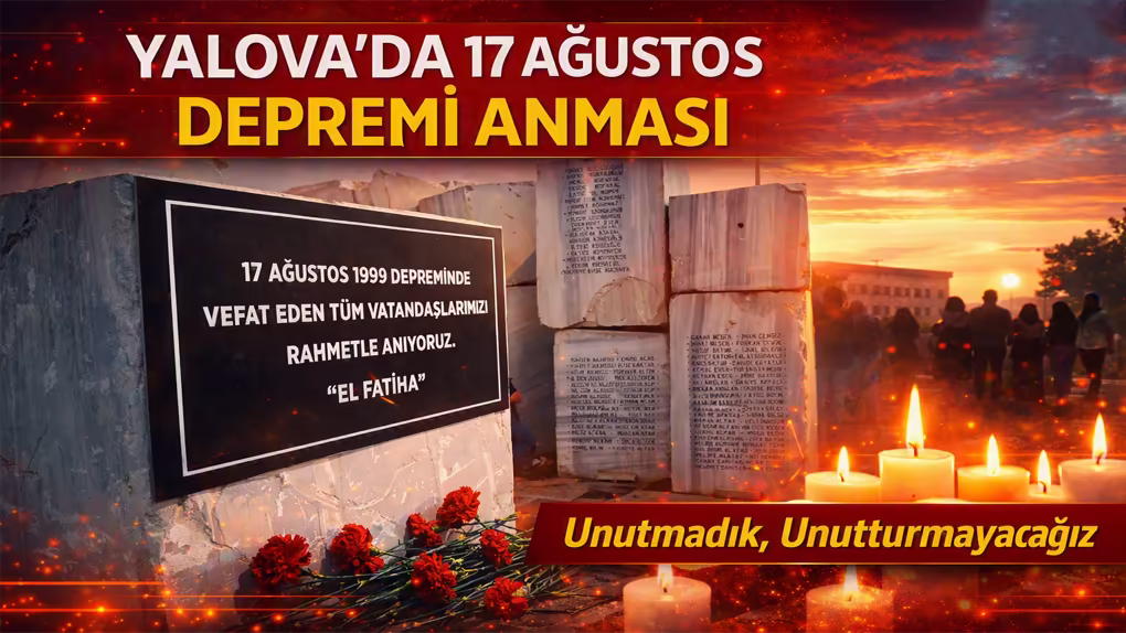 Yalova’da 17 Ağustos Depremi Anma Programı