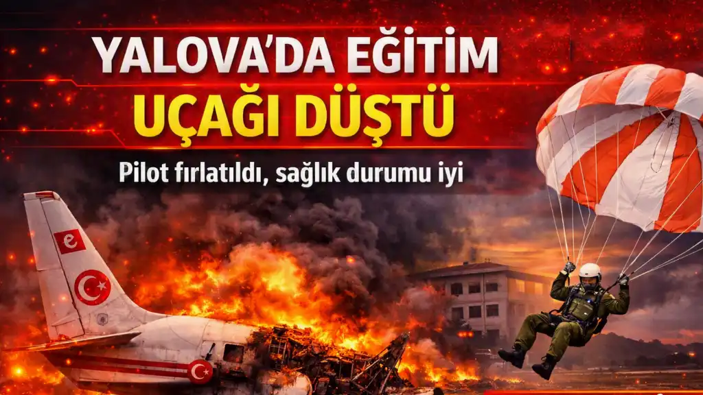 Yalova’da Eğitim Uçağı Düştü