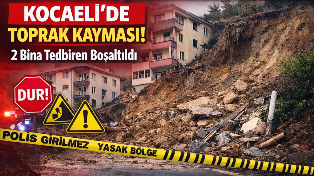Kocaeli’de Toprak Kayması! 2 Bina Tedbiren Boşaltıldı