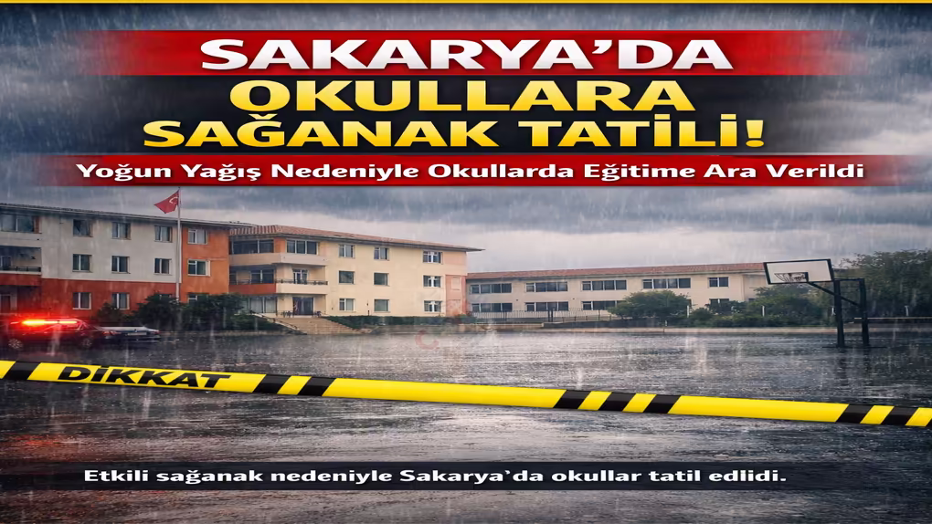 Sakarya’da Sağanak Nedeniyle 18 Okulda Eğitime Ara Verildi