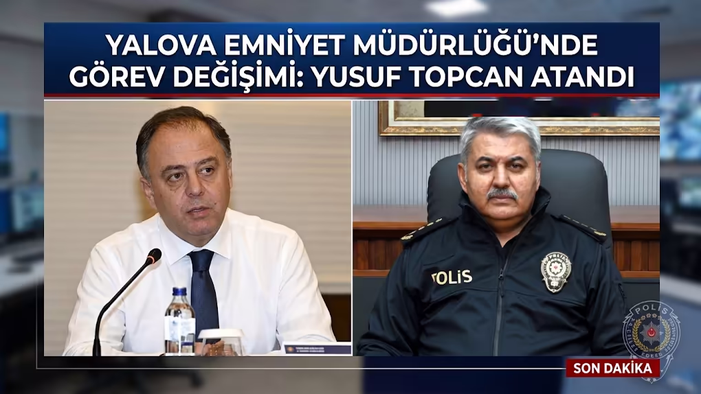 Yalova Emniyet Müdürlüğü’nde görev değişimi: Yusuf Topcan atandı