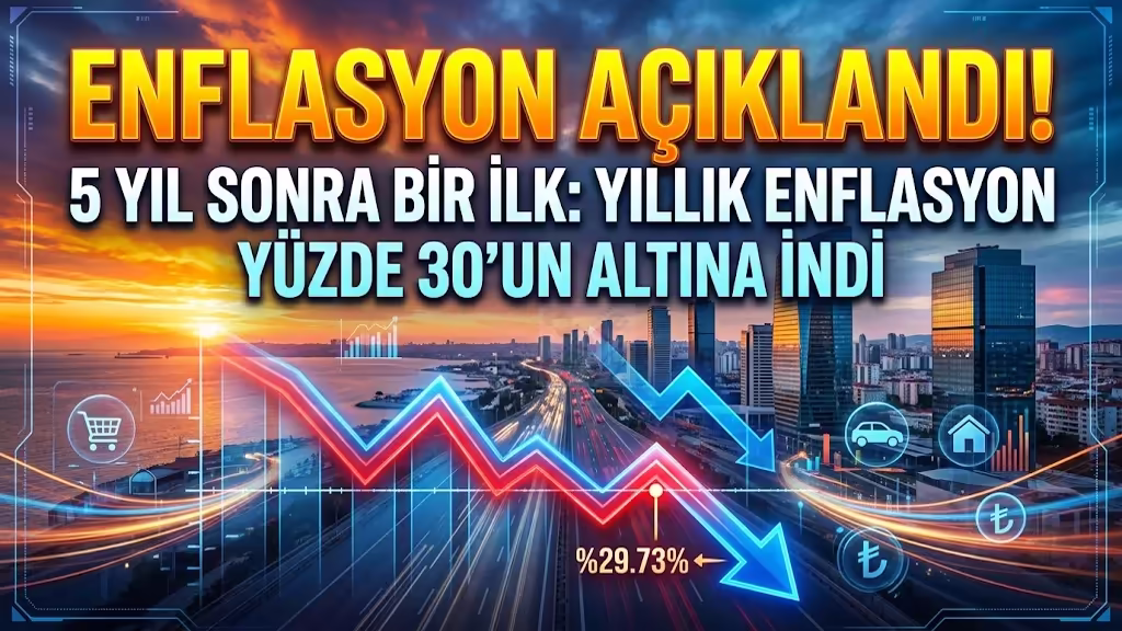 Enflasyon açıklandı! 5 yıl sonra bir ilk: Yıllık enflasyon yüzde 30’un altına indi