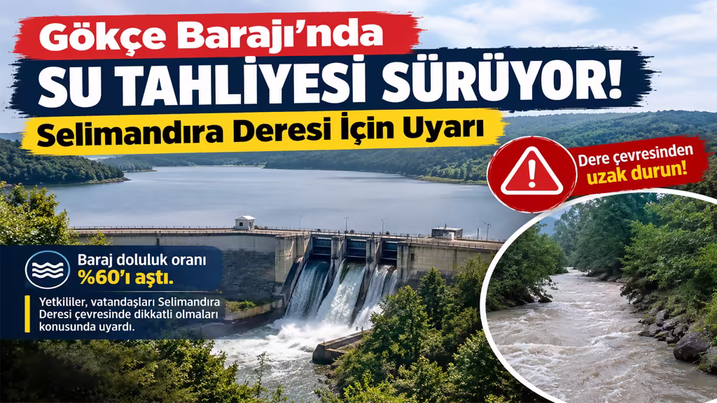 Gökçe Barajı’nda Su Tahliyesi Sürüyor! Selimandıra Deresi İçin Uyarı