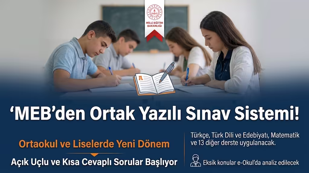 MEB’den Ortaokul ve Liselerde Yeni Sınav Sistemi! Açık Uçlu Sorular Dönemi Başlıyor
