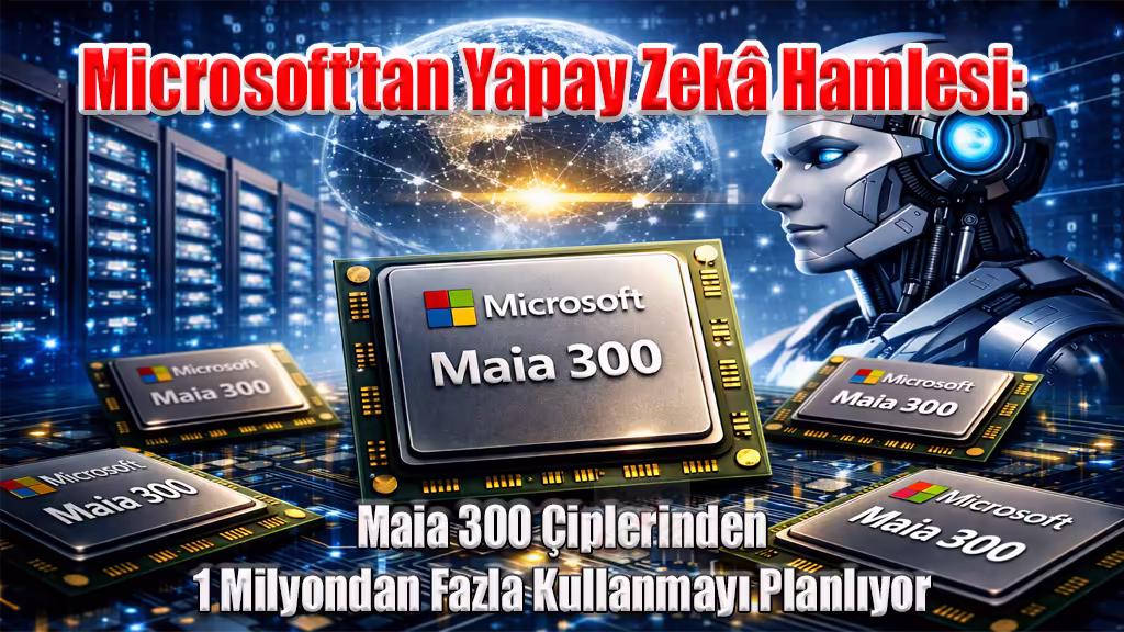 Microsoft’tan Yapay Zekâ Hamlesi Maia 300 Çiplerinden 1 Milyondan Fazla Kullanmayı Planlıyor