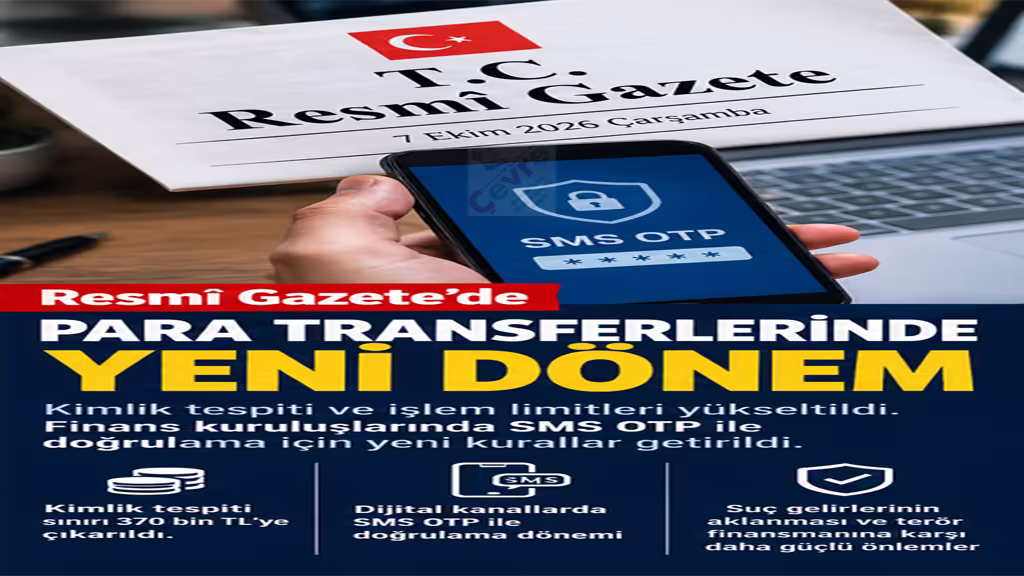 Resmî Gazete’de yayımlandı: Para transferleri ve kimlik tespitinde yeni dönem