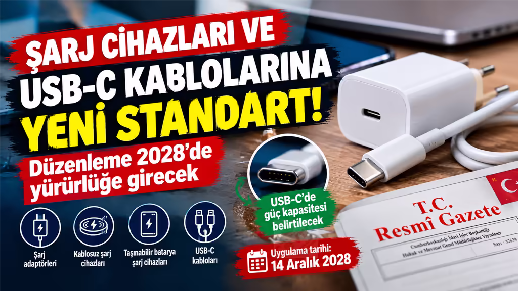 Şarj Cihazları ve USB-C Kablolarına Yeni Standart! Uygulama 2028’de Başlayacak