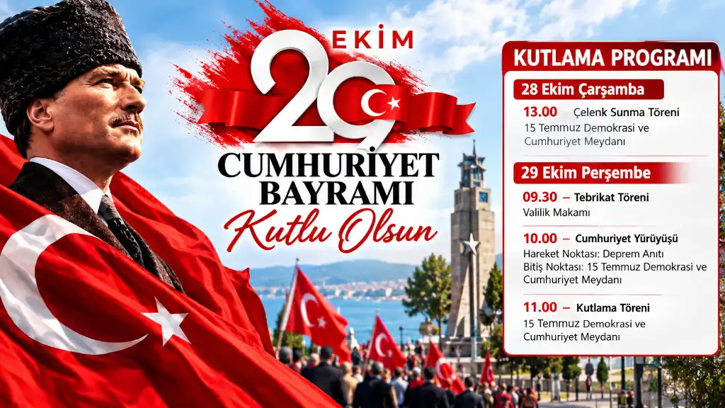 Yalova’da 29 Ekim Cumhuriyet Bayramı Programı Belli Oldu