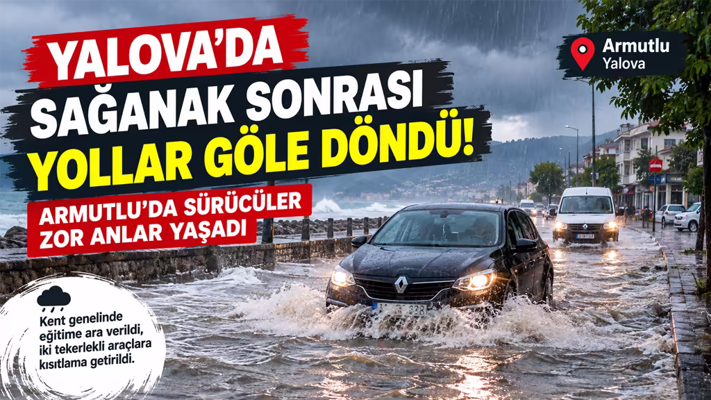 Yalova’da Sağanak Sonrası Yollar Göle Döndü!