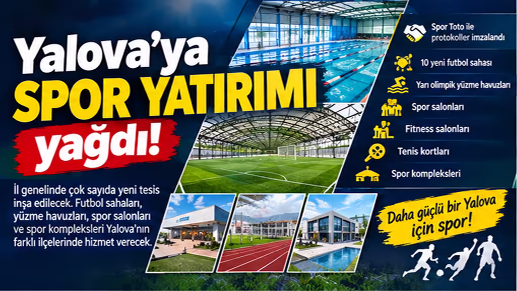 Yalova’ya spor yatırımı yağdı: İl genelinde yeni tesisler geliyor